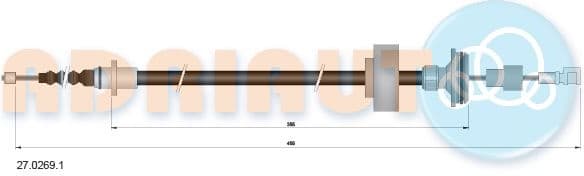 Cable Pull, parking brake 27.0269.1