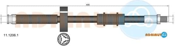 Brake hose front 11.1206.1