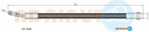 Brake hose rear 03.1239