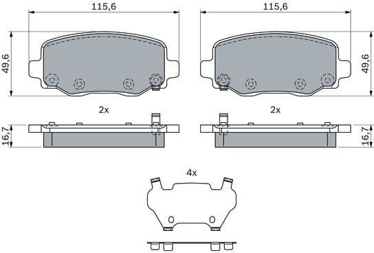 Brake Pad Set, disc brake 0 986 424 961