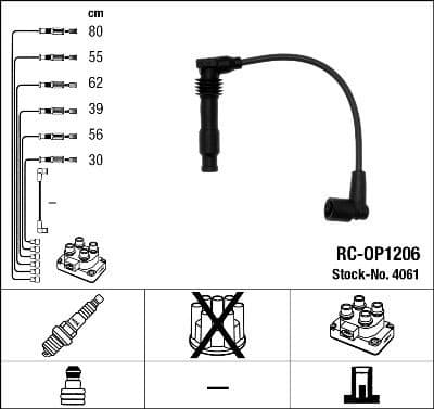 Ignition Cable Kit RC-OP1206