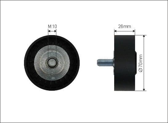 Deflection/Guide Pulley, V-ribbed belt 422-137