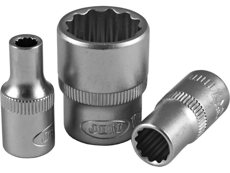 JBM 1/4 galvutė 12kampė 10mm L=25mm chrom. - JBM13602