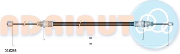 Cable Pull, parking brake 09.0266