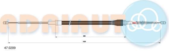 Cable Pull, parking brake 47.0209