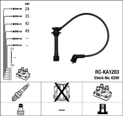 Ignition Cable Kit RC-KA1203