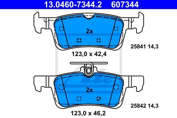 Brake Pad Set, disc brake 13.0460-7344.2
