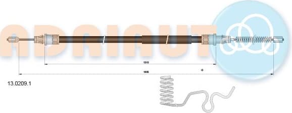 Cable Pull, parking brake 13.0209.1