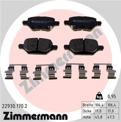 Brake Pad Set, disc brake 22930.170.2