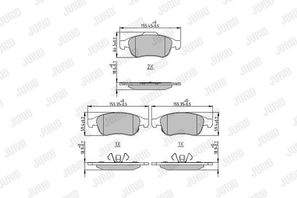 Brake Pad Set, disc brake 573766J