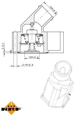 Thermostat, coolant EASY FIT 725122 - image 2