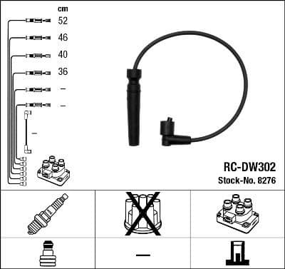 Ignition Cable Kit RC-DW302