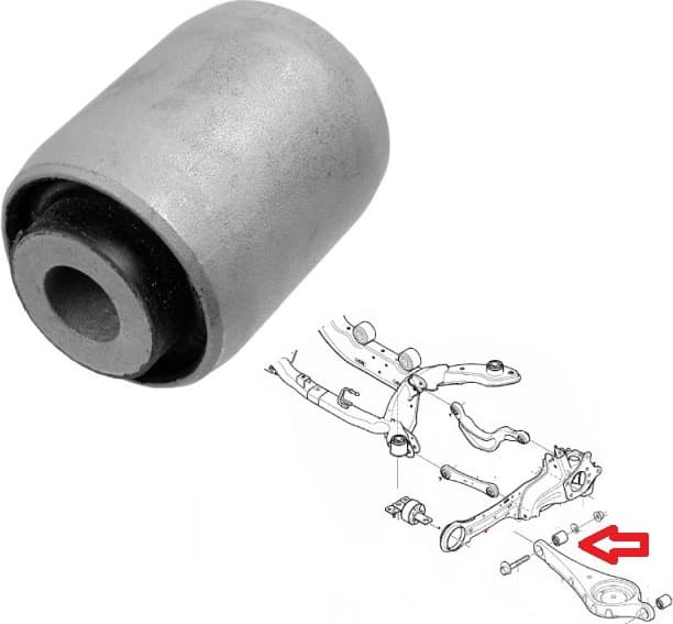 Silentblock rear axle 35546 01