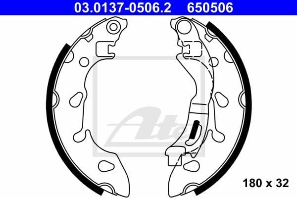 Brake Shoe Set 03.0137-0506.2