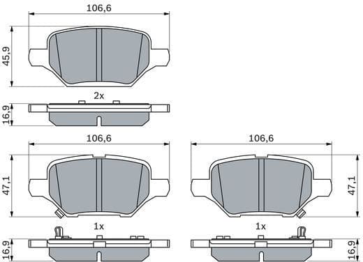 Brake Pad Set, disc brake 0 986 424 895