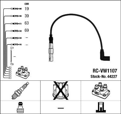 Ignition Cable Kit RC-VW1107