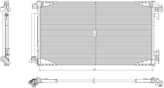 Condenser, air conditioning EASY FIT 350455