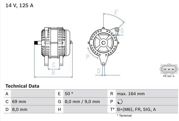 Alternator 0986049181