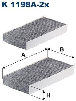 Filter, cabin air K 1198A-2x