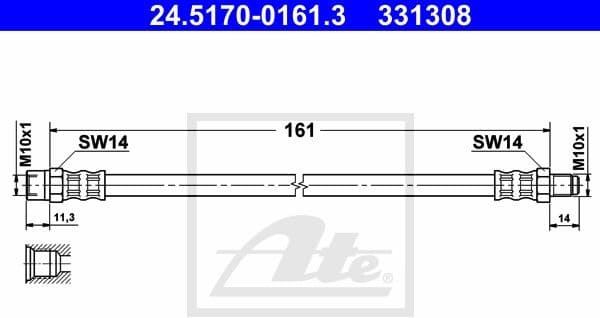 Brake Hose 24.5170-0161.3