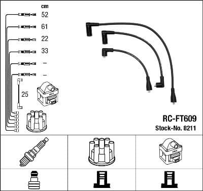 Ignition Cable Kit RC-FT609