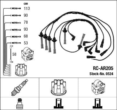 Ignition Cable Kit RC-AR205