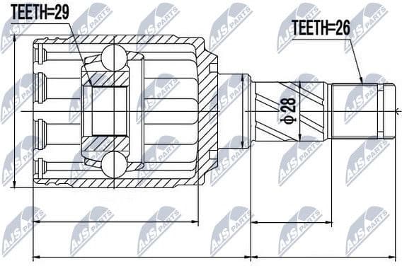 Joint Kit, drive shaft NPW-VV-007 - image 2