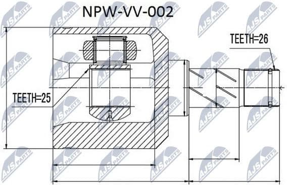 Joint Kit, drive shaft NPW-VV-002 - image 2