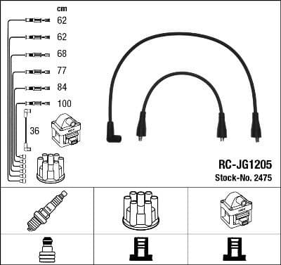 Ignition Cable Kit RC-JG1205