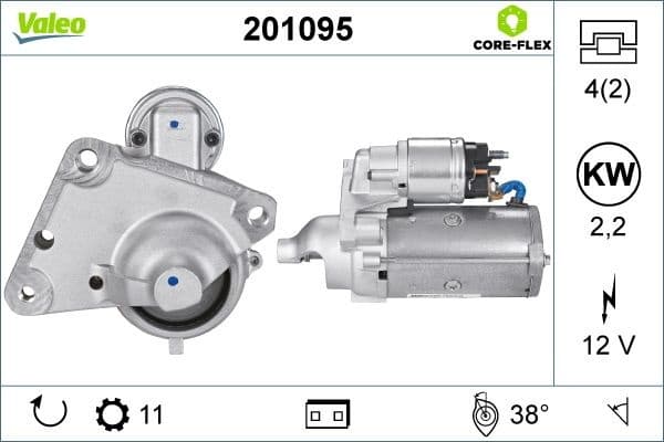 Starter VALEO CORE-FLEX 201095
