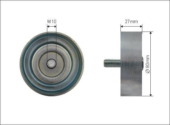 Deflection/Guide Pulley, V-ribbed belt 500507