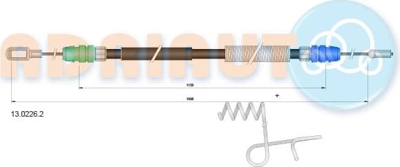 Cable handbrake 13.0226.2