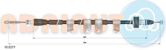 Cable Pull, parking brake 10.0277