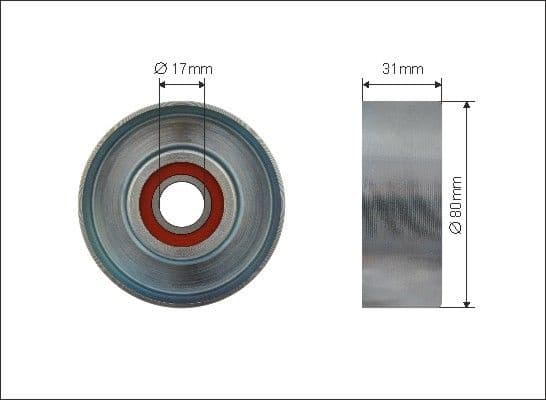 Tensioner Pulley, V-ribbed belt 500085