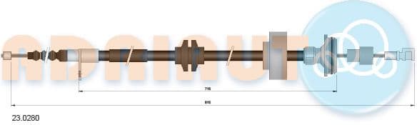 Cable Pull, parking brake 23.0280