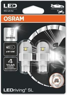 OSRAM LED lemputės W16W W2.1x9.5d 12V  2vnt - 921DWP-02B