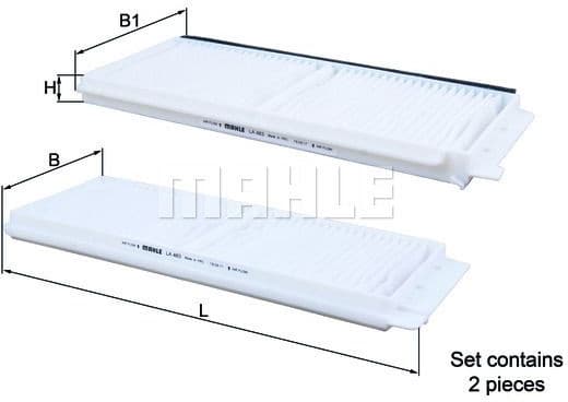 Filter cabin LA483/S - image 2