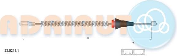 Cable Pull, parking brake 33.0211.1