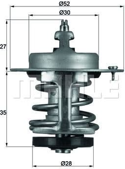 Thermostat, coolant BEHR TX6979 - image 2