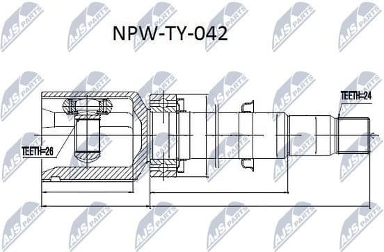 Joint Kit, drive shaft NPW-TY-042 - image 3
