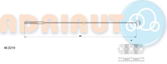 Cable Pull, parking brake 46.0219