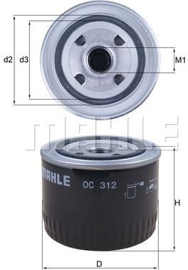 Filter oil OC312 - image 3