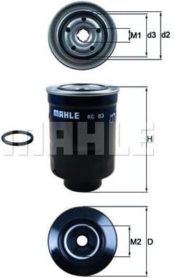 Filter diesel fuel KC83D - image 3