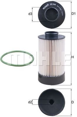 Filter diesel fuel KX340D - image 2