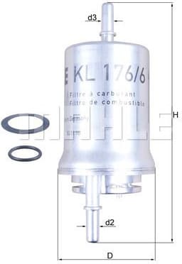 Filter petrol KL176/6D - image 2