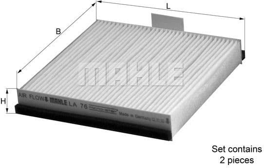 Filter cabin LA76/S - image 3
