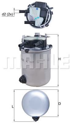 Filter diesel fuel KL1027 - image 2