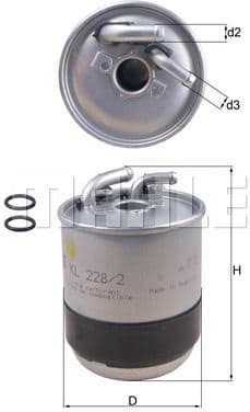 Filter diesel fuel KL228/2D - image 2