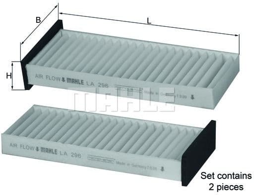 Filter cabin LA296/S - image 2