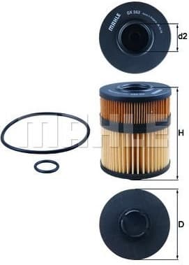 Filter oil OX563D - image 2
